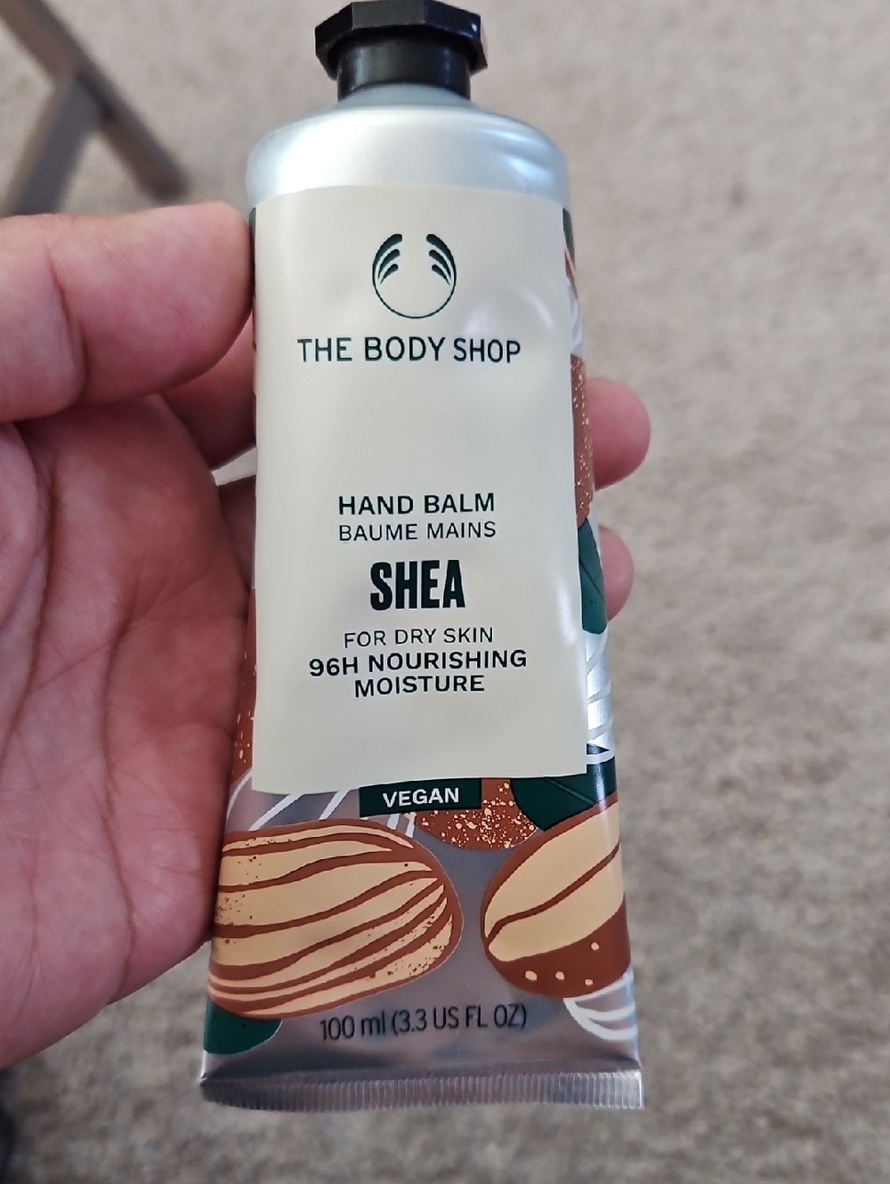 The Body Shop Shea Hand Balm - Cream & Brown Tube